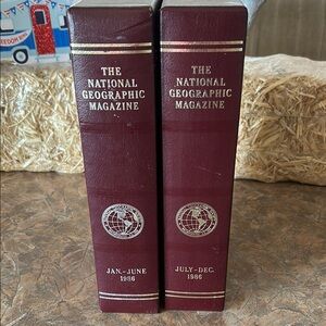 National Geographic Magazine 1986 Leather Bound Set